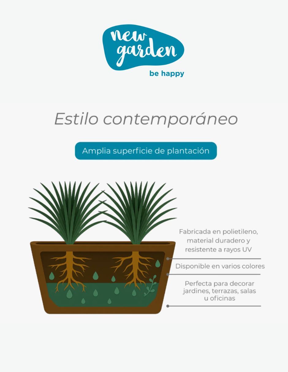 Maceta New Garden Jazmín de plástico