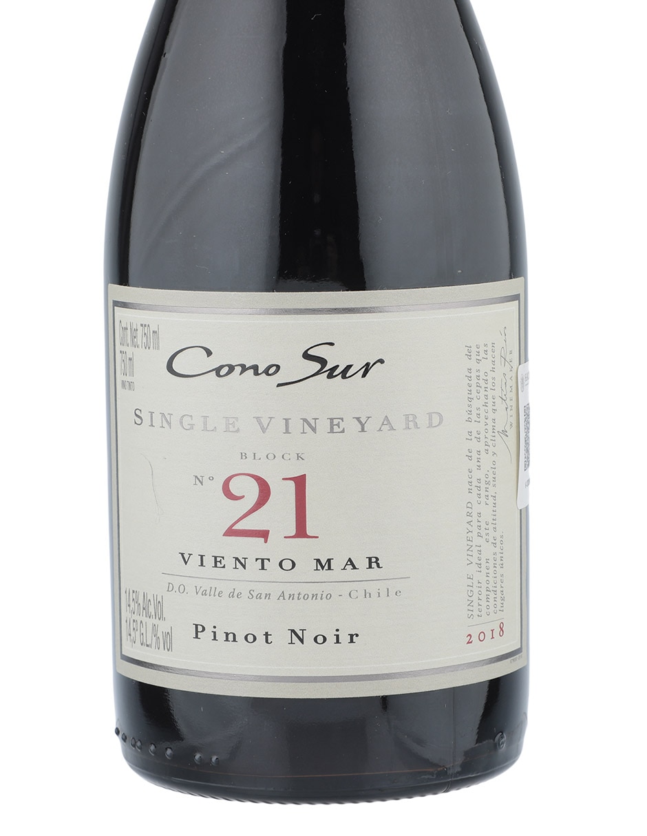 Vino tinto Cono Sur Single Vineyard Block 21 Viento Mar Pinot Noir 750 ml