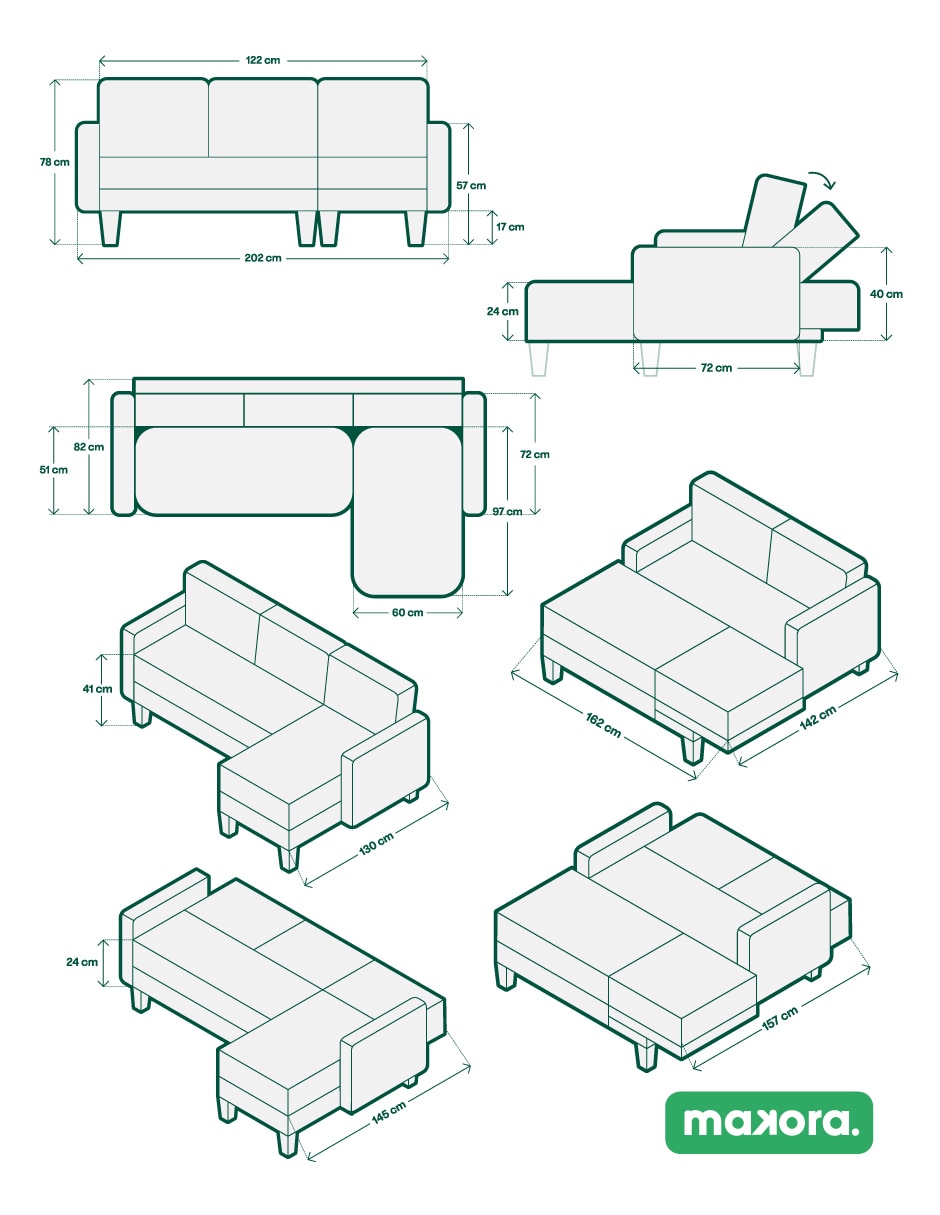 Sala modular Cavalli Makora de lino