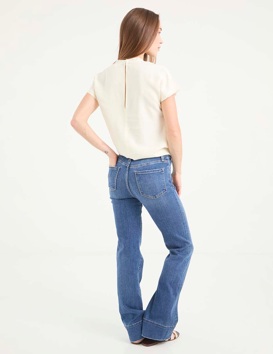 Jeans acampanado para mujer 2