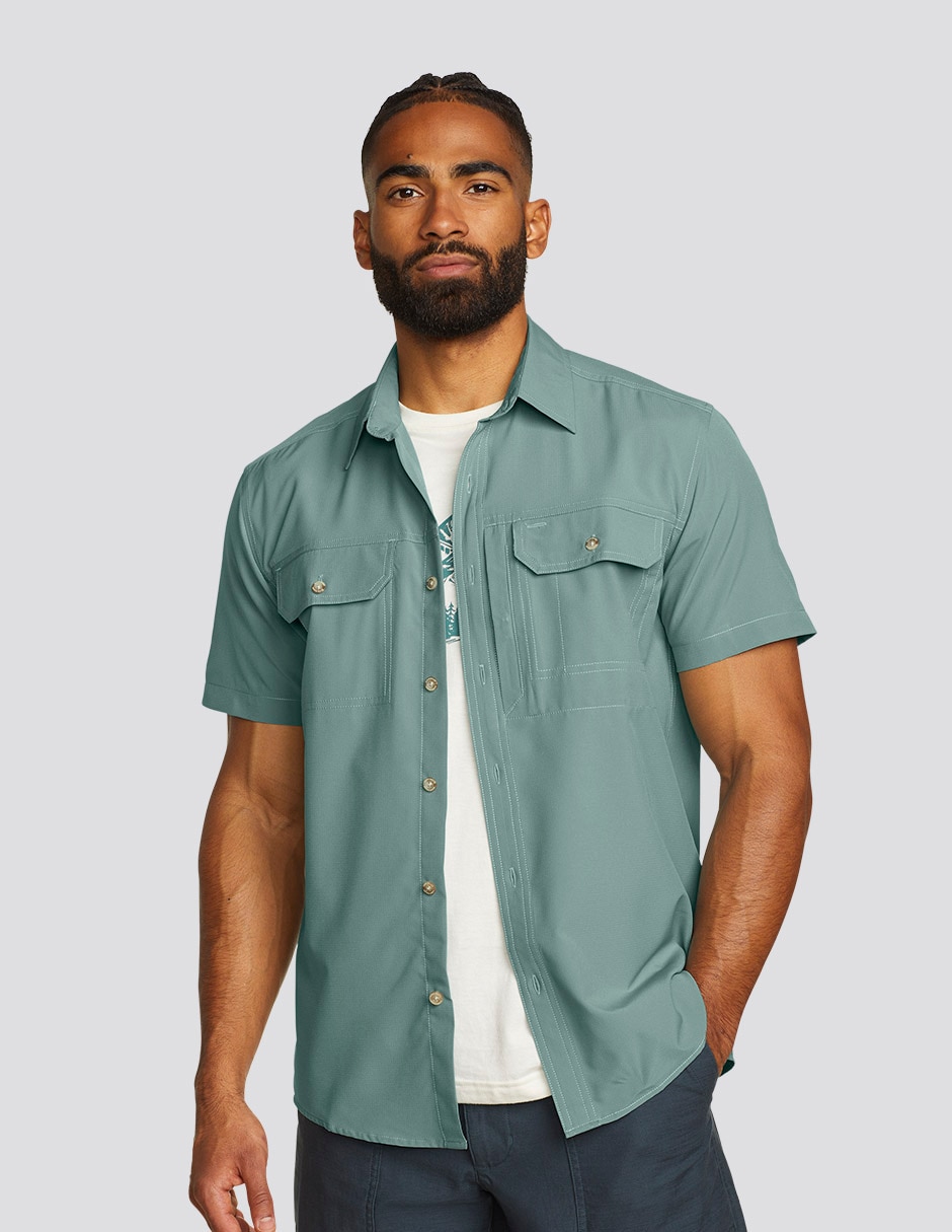 Camisa casual Eddie Bauer manga corta para hombre 3