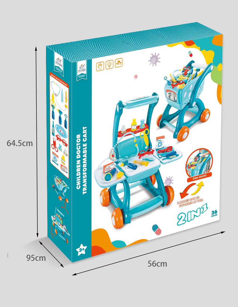 Children Doctor Transformable Cart juego de rol para niños 8