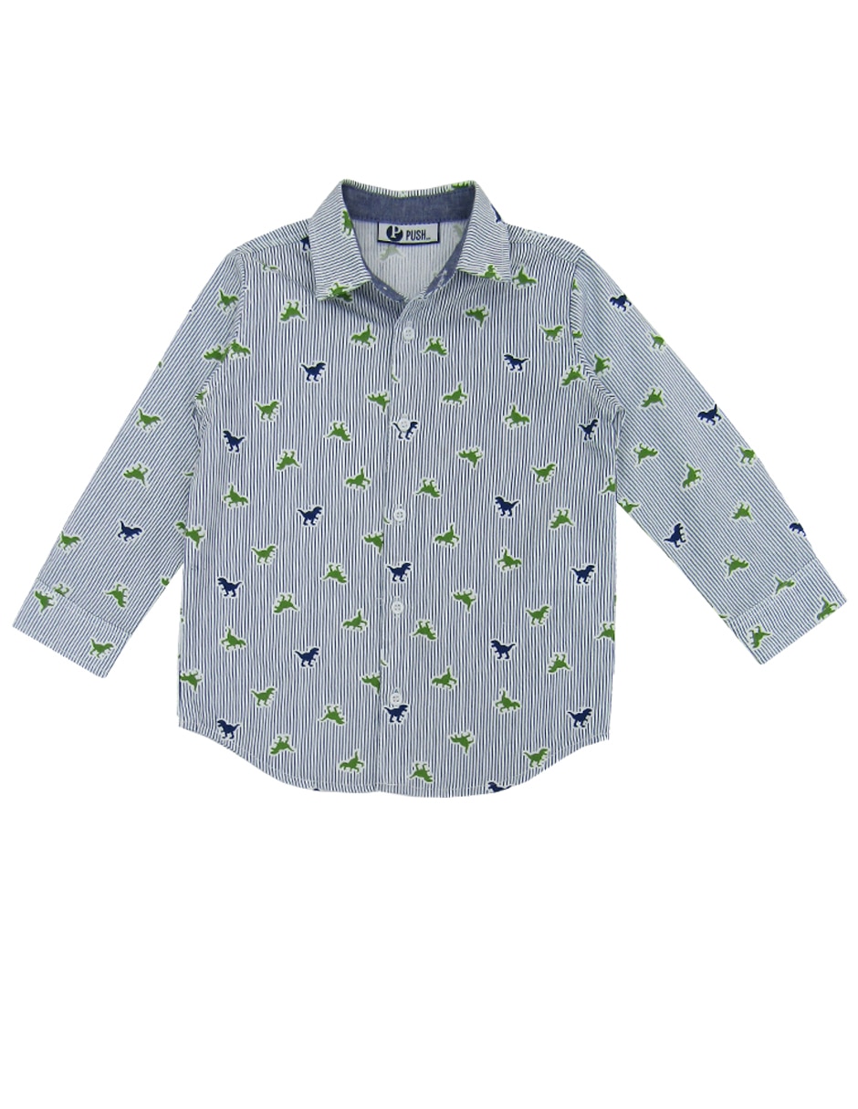 Set de camisa casual Push de algodón manga larga para niño