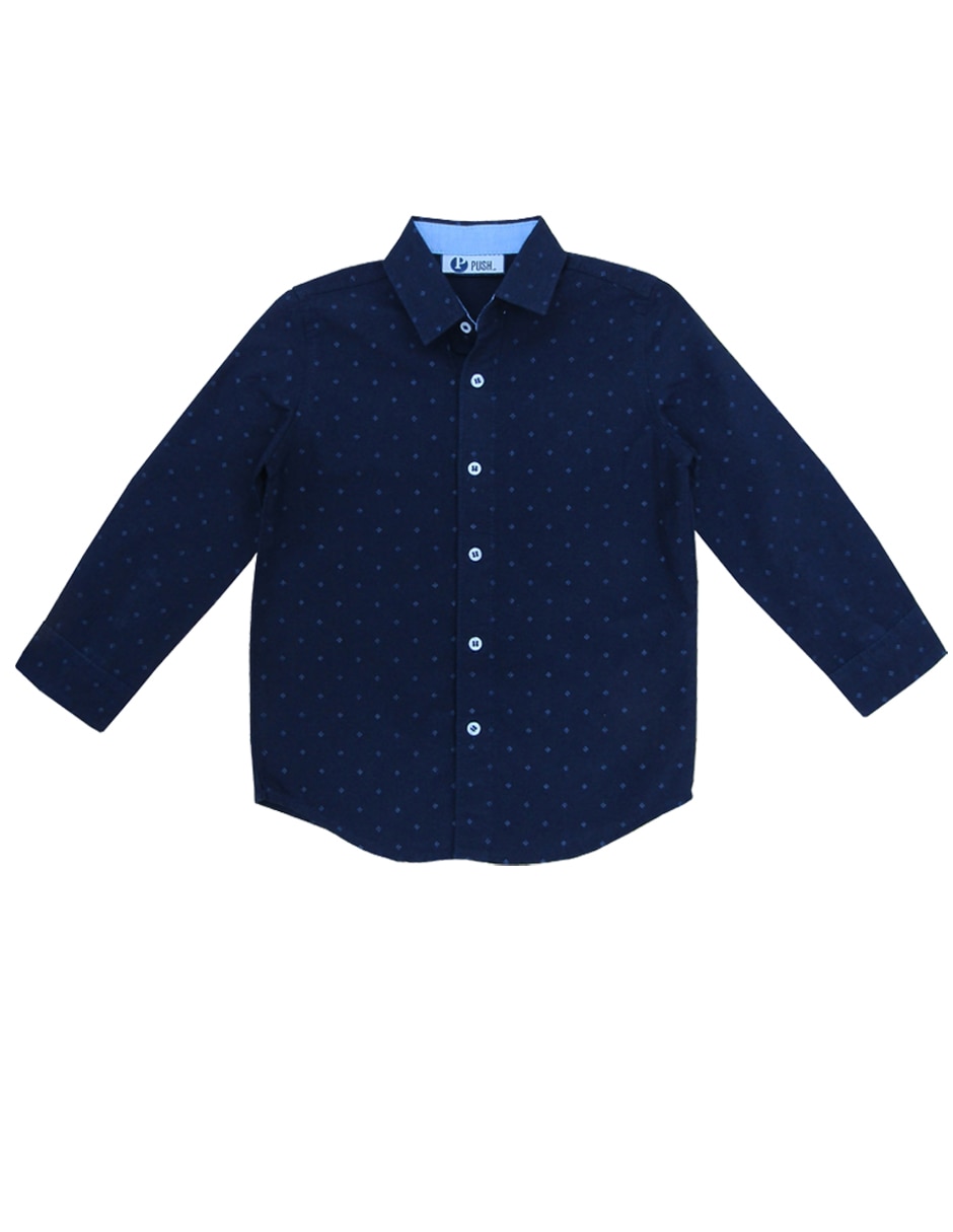 Set de camisa casual Push de algodón manga larga para niño