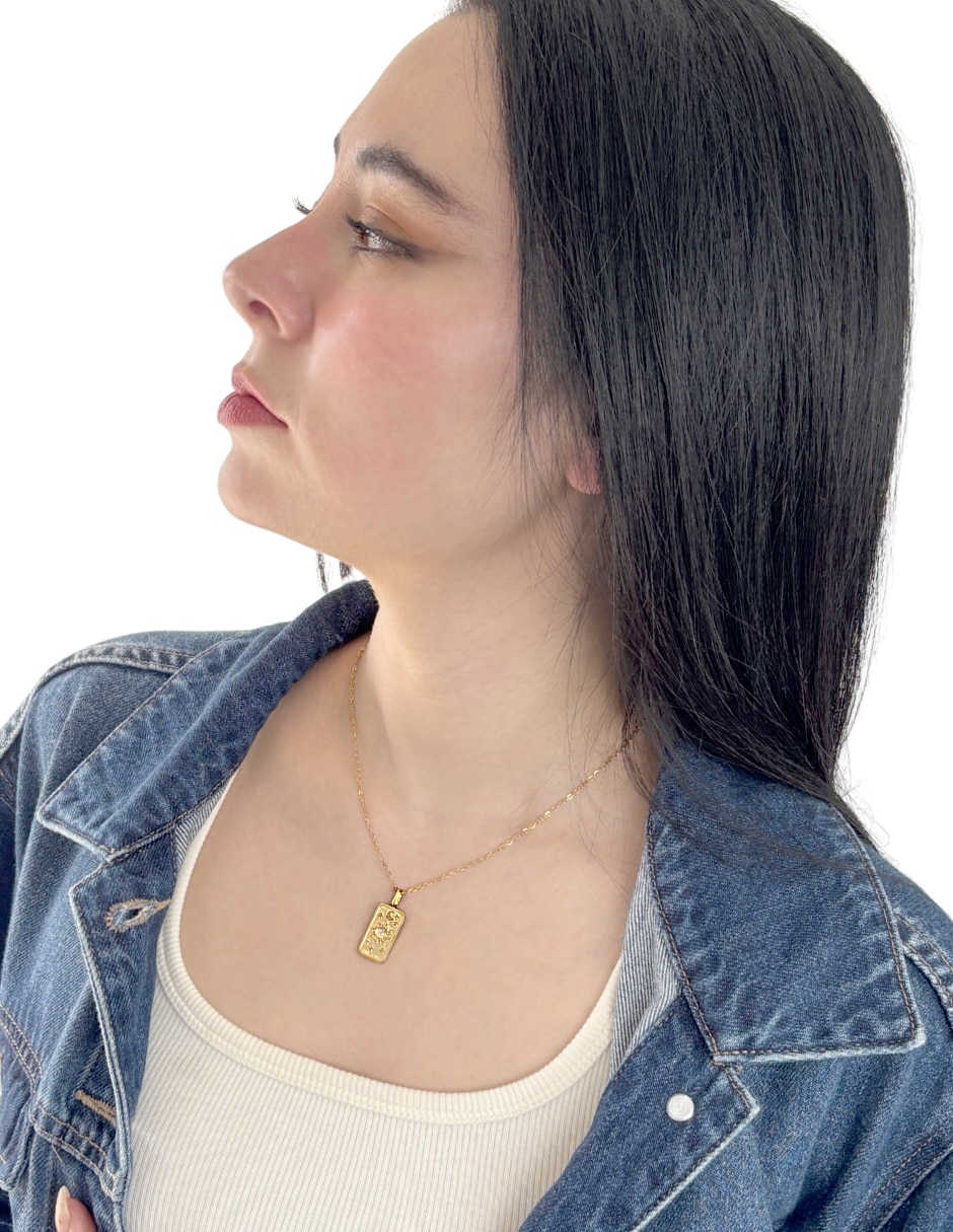 Collar con dije rectangular 2