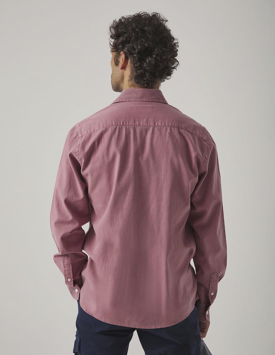 Camisa casual Scotta de algodón manga larga para hombre