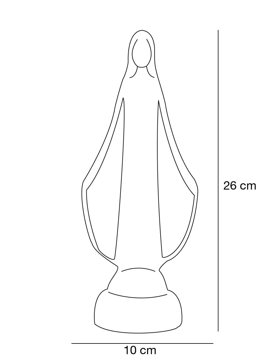 Figura asimétrico Virgen María de porcelana 7
