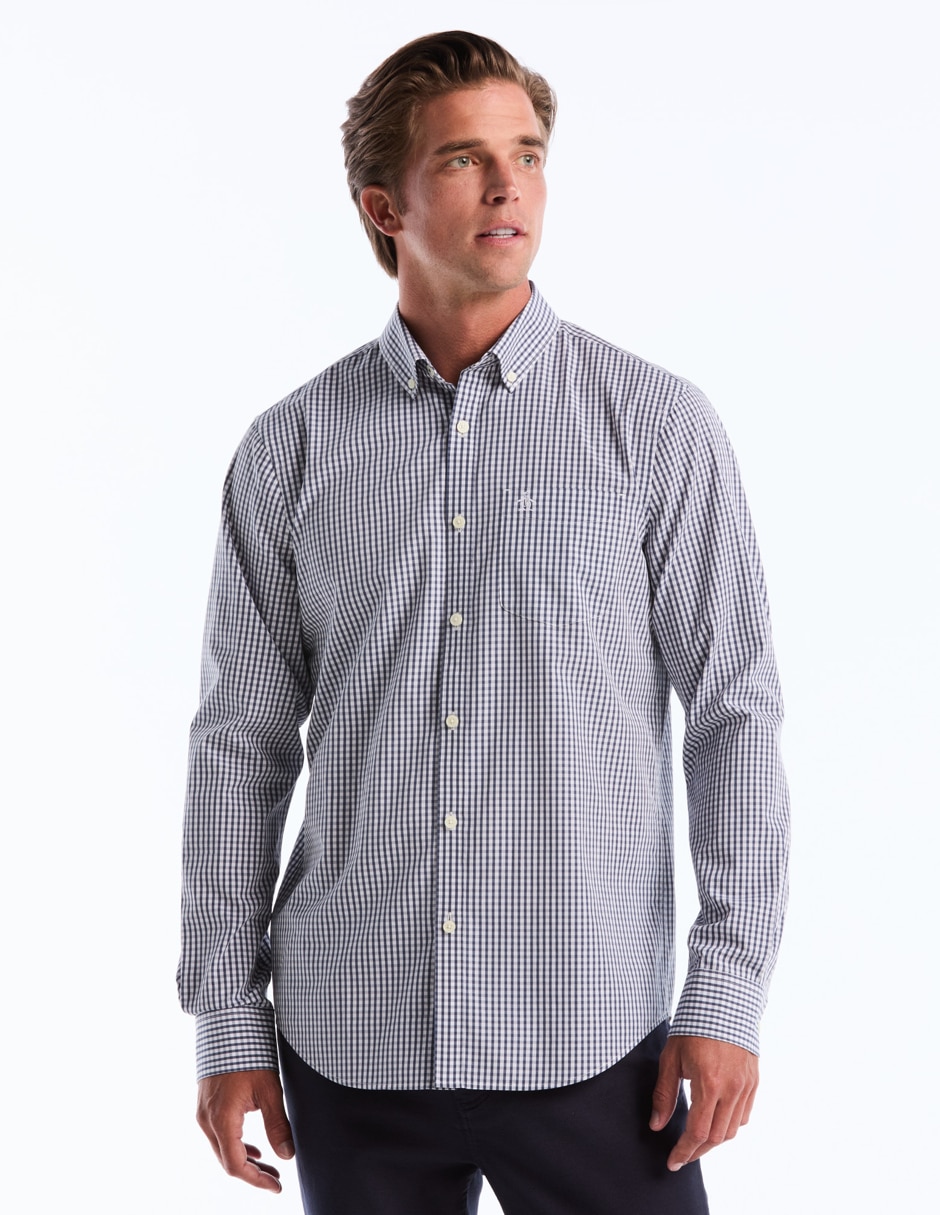 Camisa casual Original Penguin de algodón manga larga para hombre