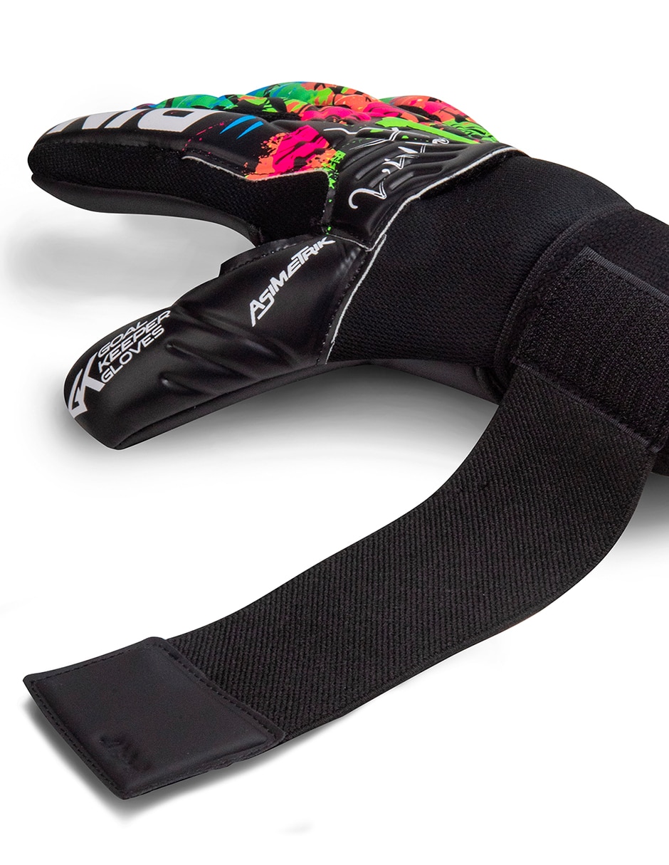 GUANTES DE PORTERO RINA, 9 AÑOS, NEGRO