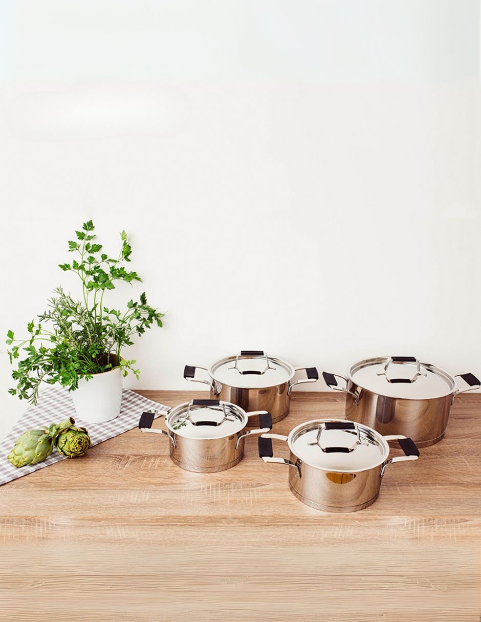Batería de cocina Magefesa Premier de acero inoxidable 9 piezas