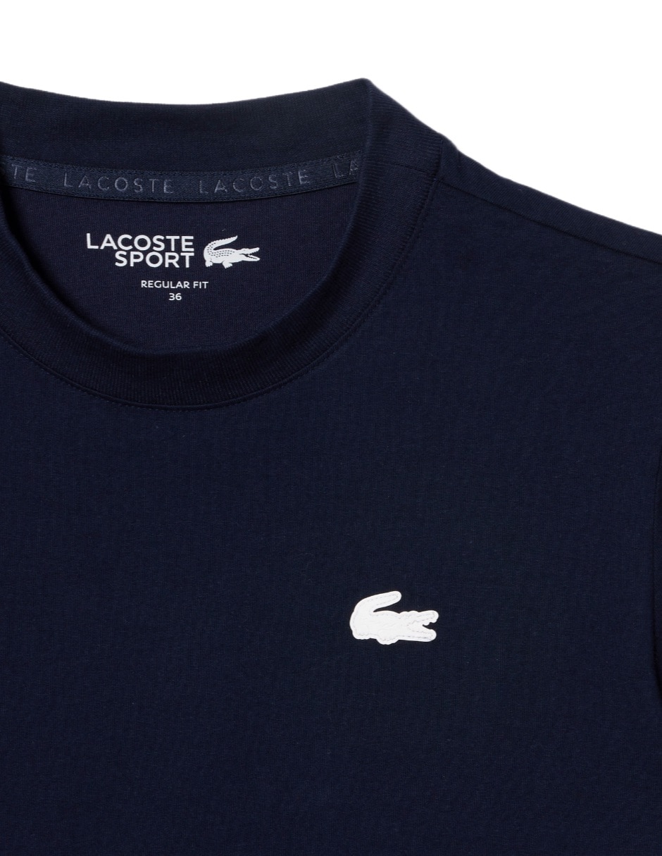 Playera manga corta Lacoste Tf9246_166 cuello redondo para mujer