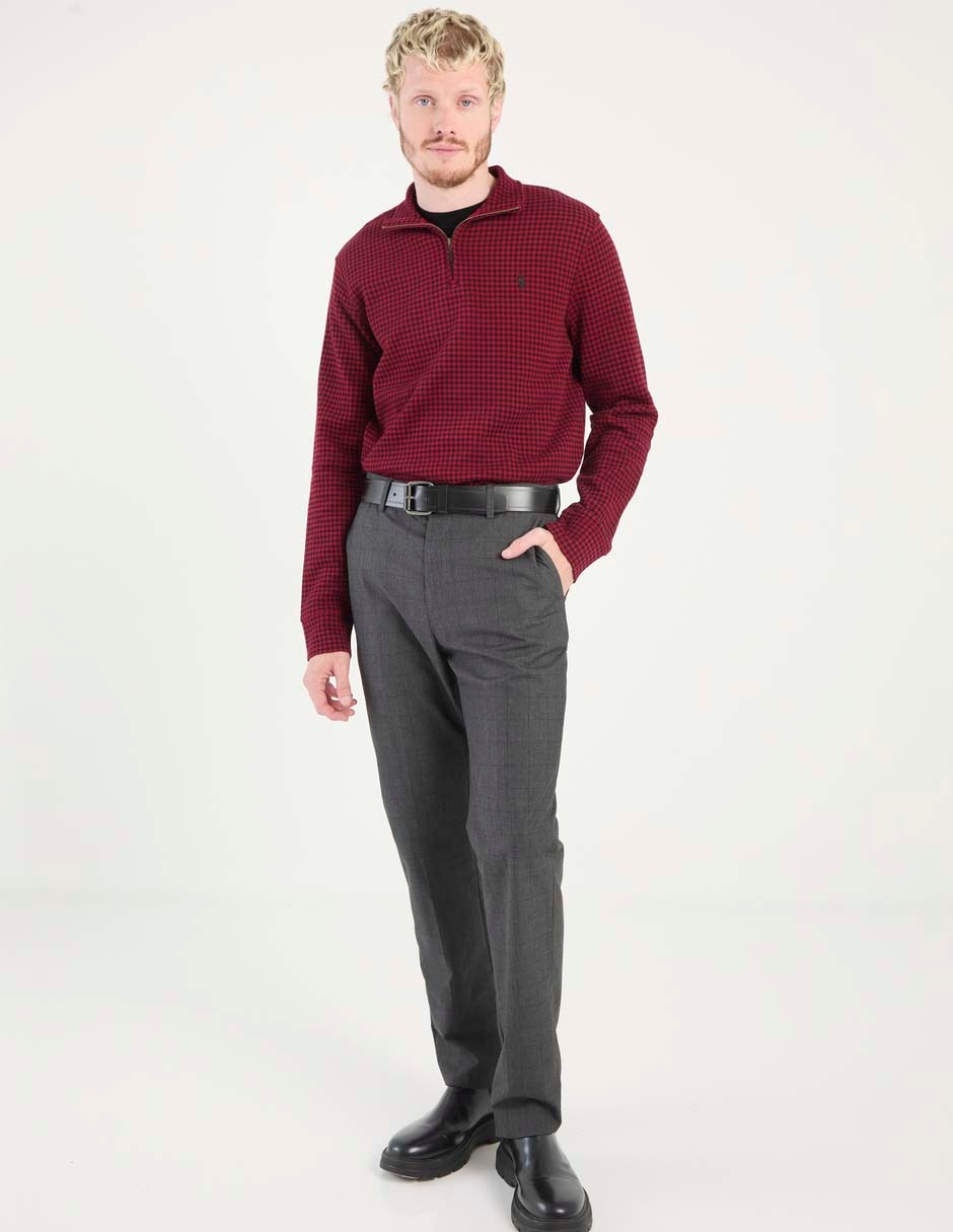 Suéter Polo Rl cuello con cierre para hombre