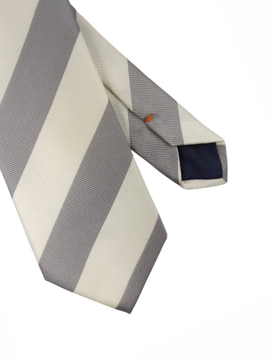 Corbata Jbe regular de seda estampado a rayas para hombre