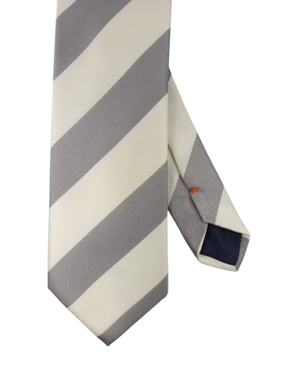 Corbata Jbe regular de seda estampado a rayas para hombre