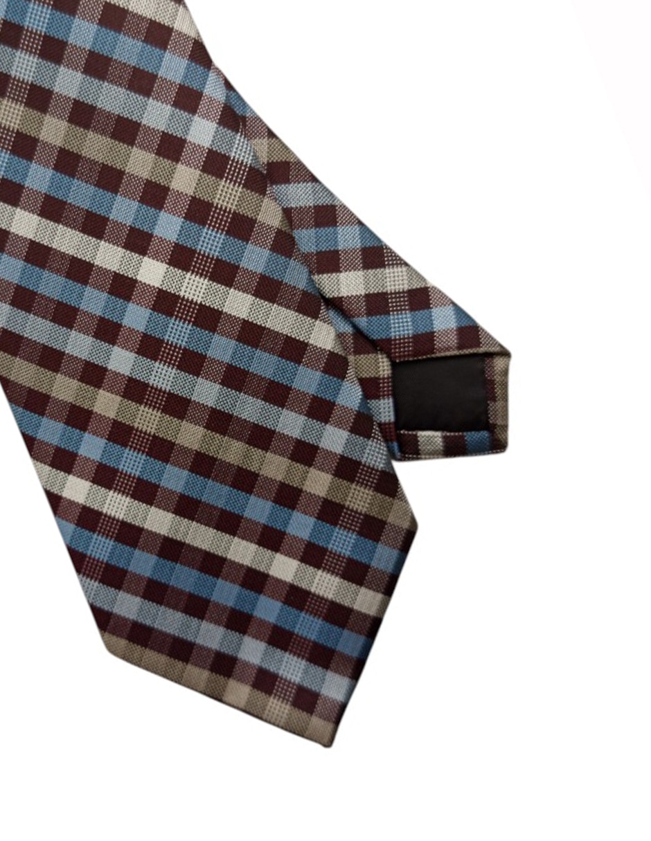 Corbata Perry Ellis regular estampado vichy para hombre