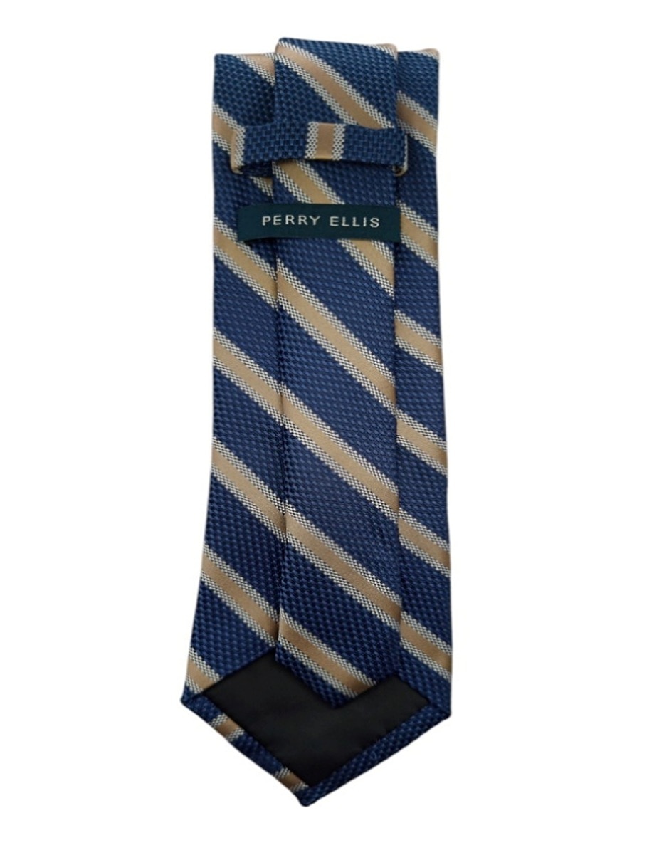 Corbata Perry Ellis regular estampado a rayas para hombre