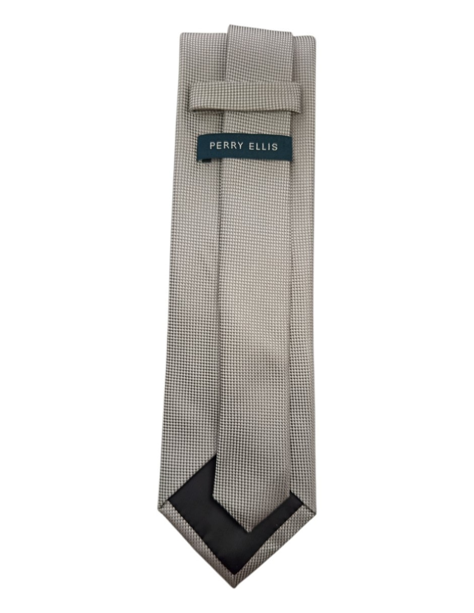 CORBATA PERRY ELLIS LISO REG, PLATEADOP