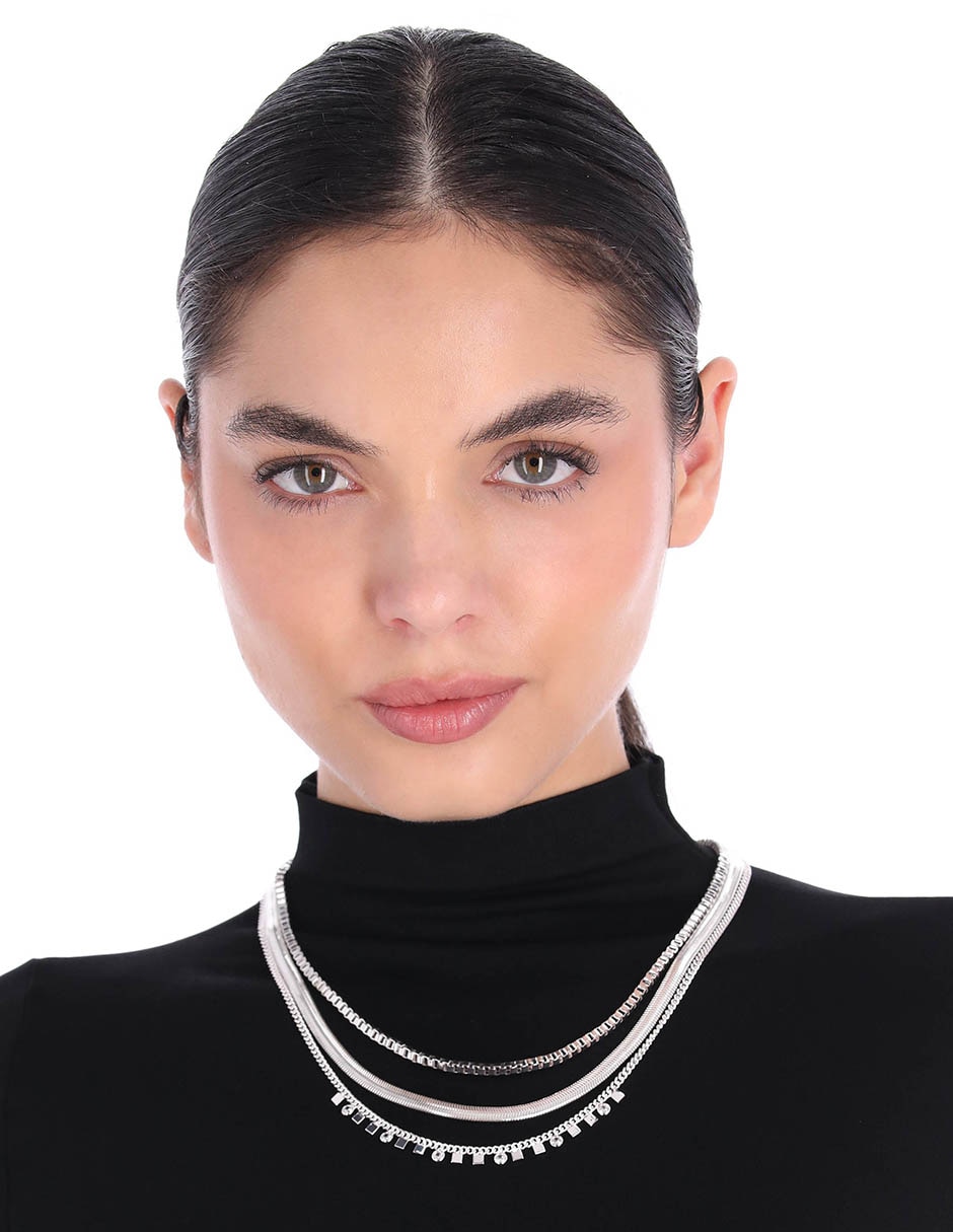 Collar social tiles baño de oro 22 k 2