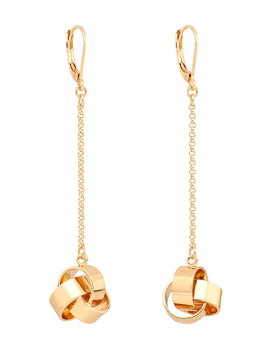 Aretes circulares Nine west con acabado brillante