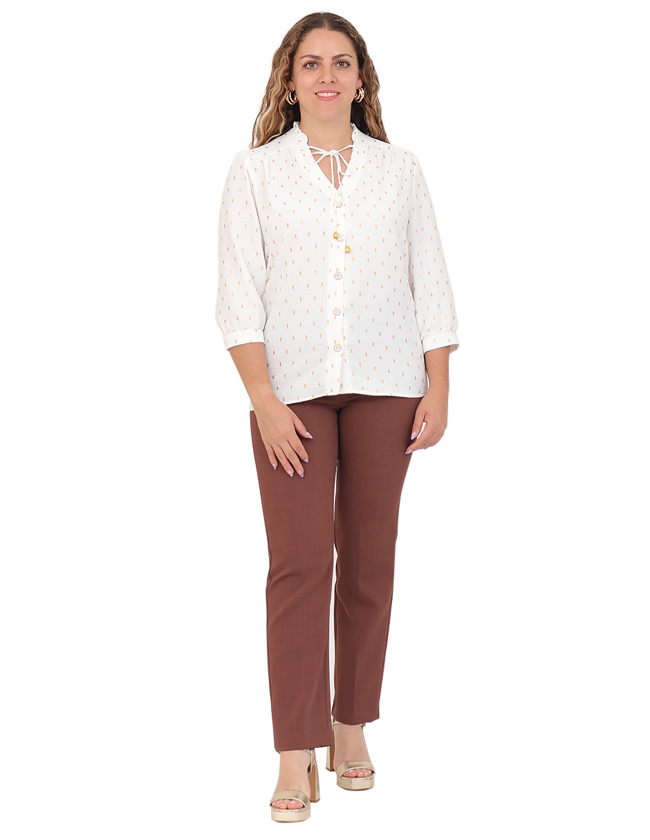 Blusa Duplan Petite manga 3/4 para mujer