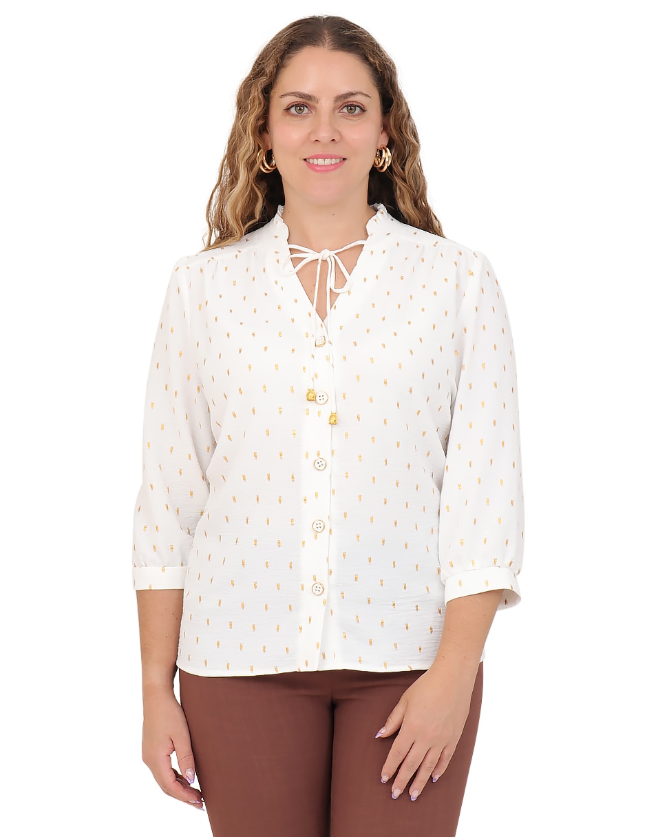 Blusa Duplan Petite manga 3/4 para mujer Blusa Duplan Petite manga 3/4 para mujer