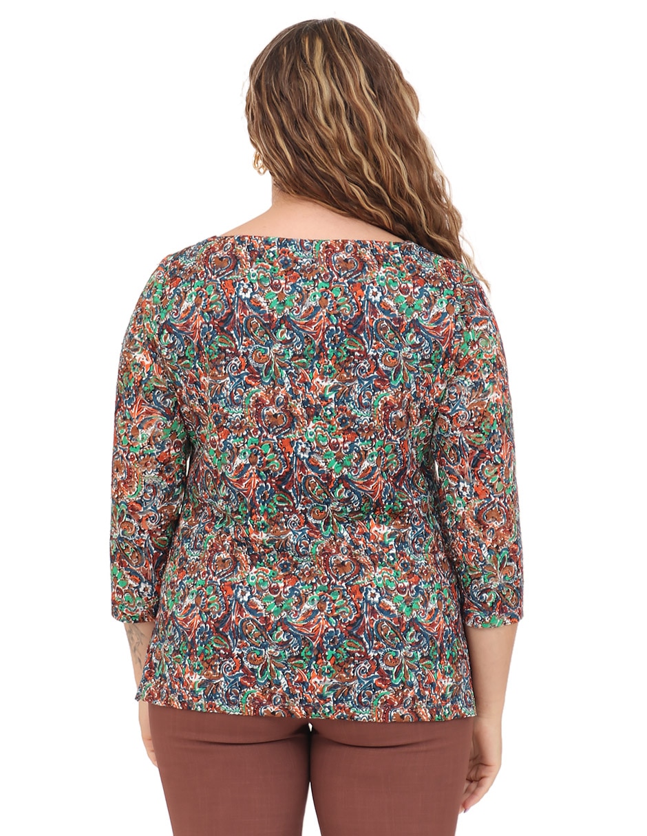 Blusa Duplan Petite manga 3/4 para mujer