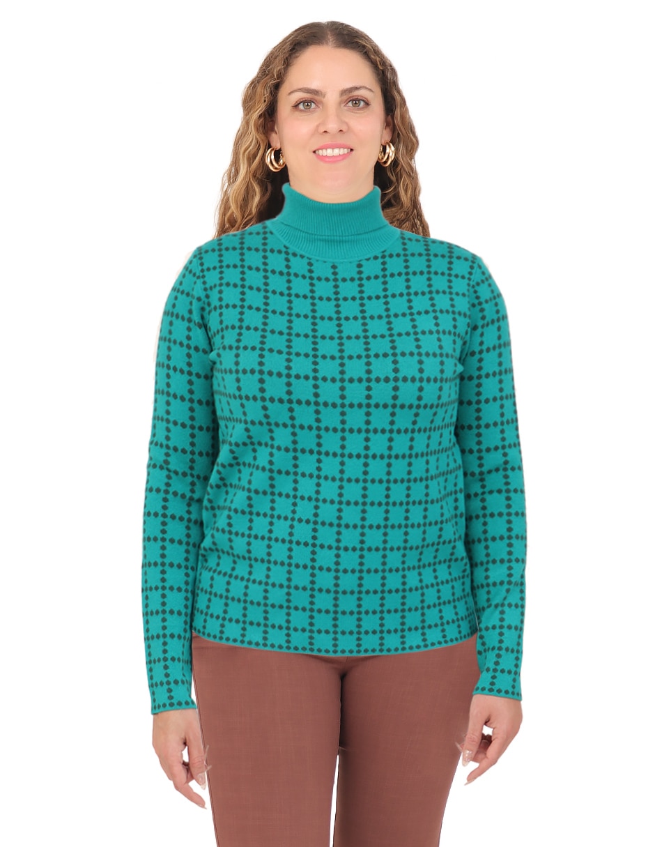 Suéter cuello tortuga para mujer