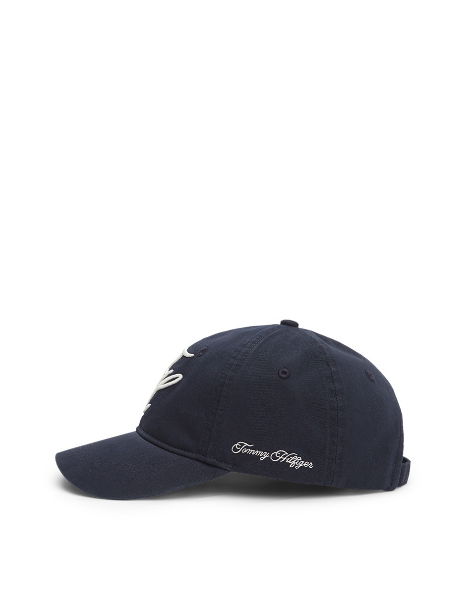 Gorra visera curva cerrada casual Tommy Script para mujer 4