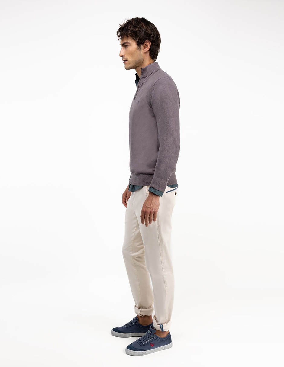 Pantalón casual chino slim para hombre 4