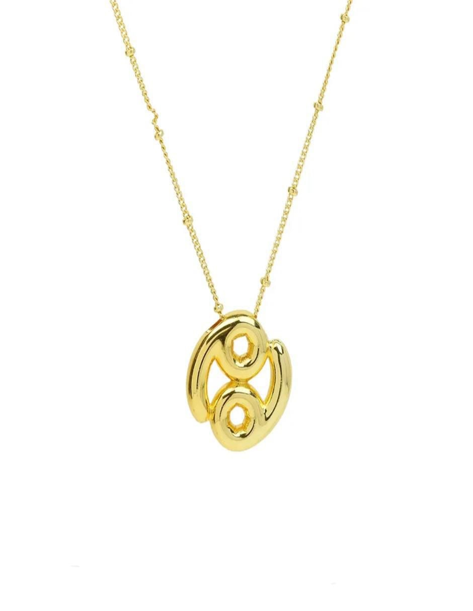 Collar con dije de signo zodiacal Nira de oro laminado 10 k