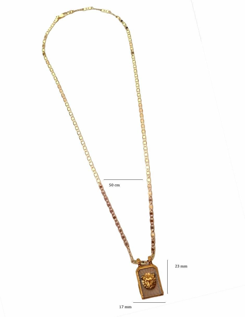 Collar con dije de signo zodiacal Nira constelaciones de oro laminado 10 k