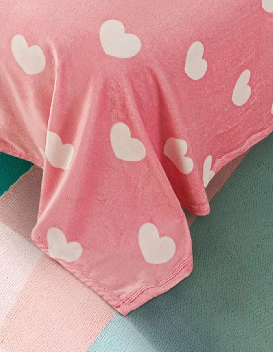 Cobertor concord Pink Hearts estampado gráfico