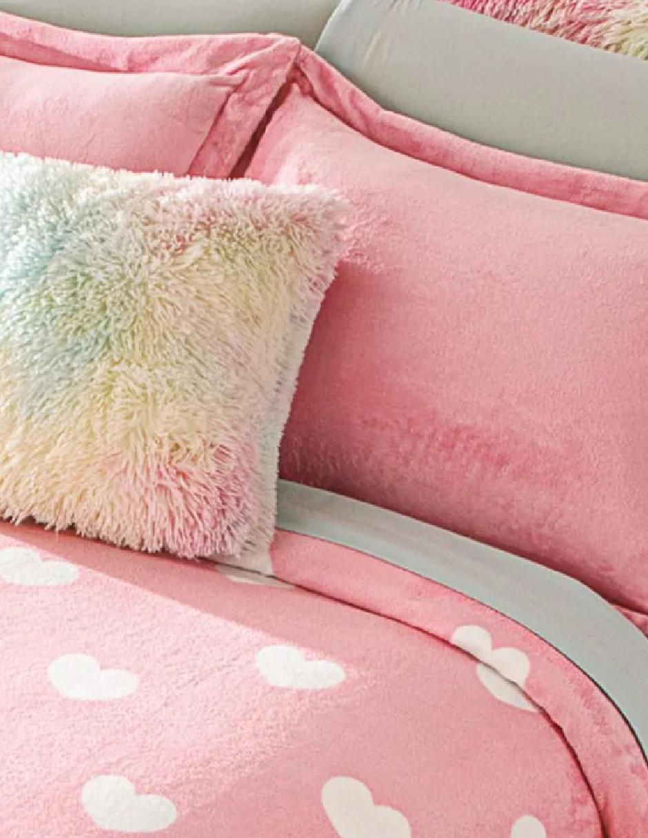Cobertor concord Pink Hearts estampado gráfico