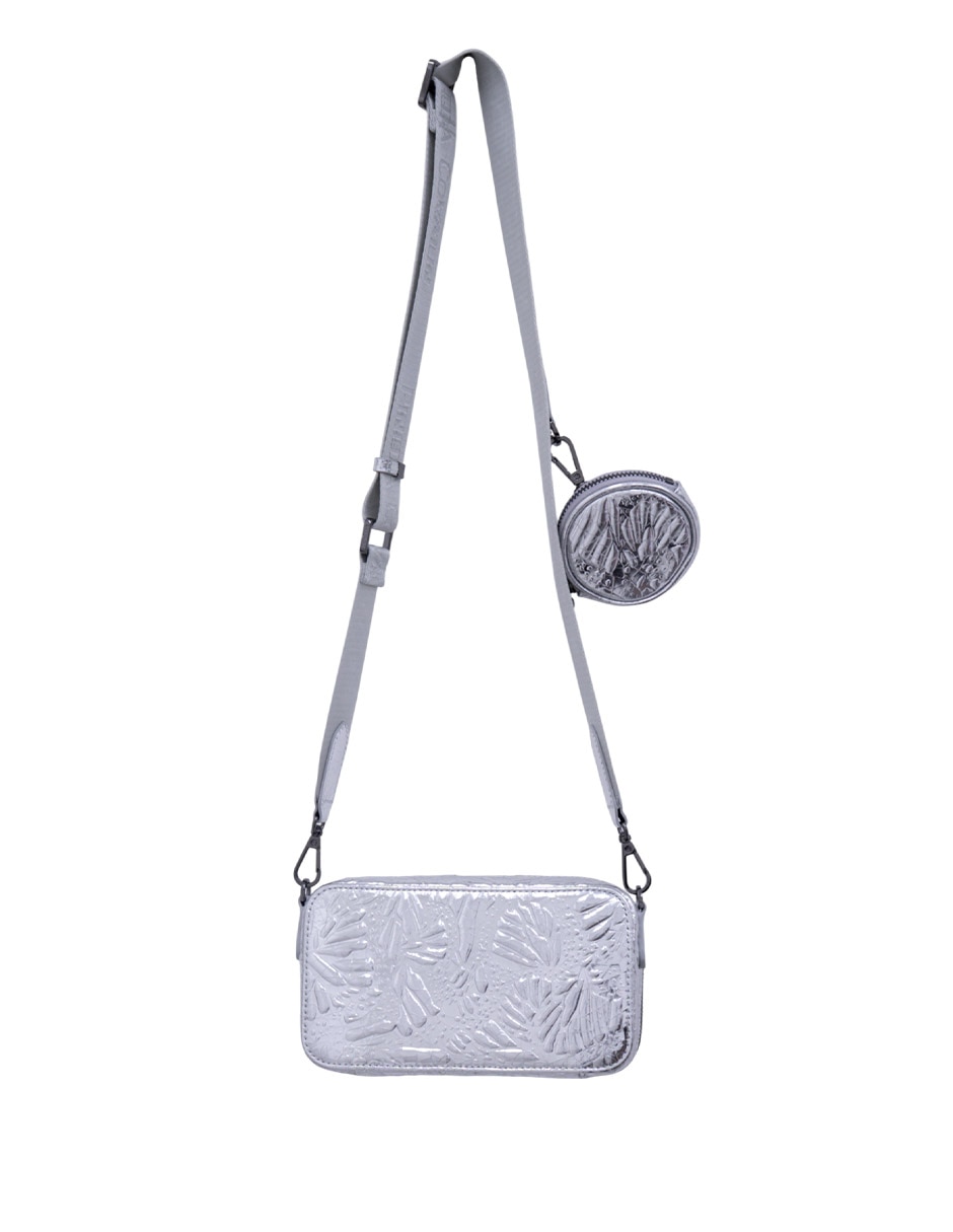 Bolsa crossbody Grabado Mariposa de piel para mujer 4