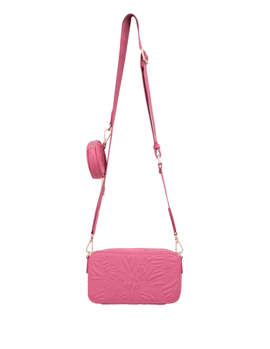 Bolsa crossbody Pineda Covalin Grabado Mariposa de piel para mujer