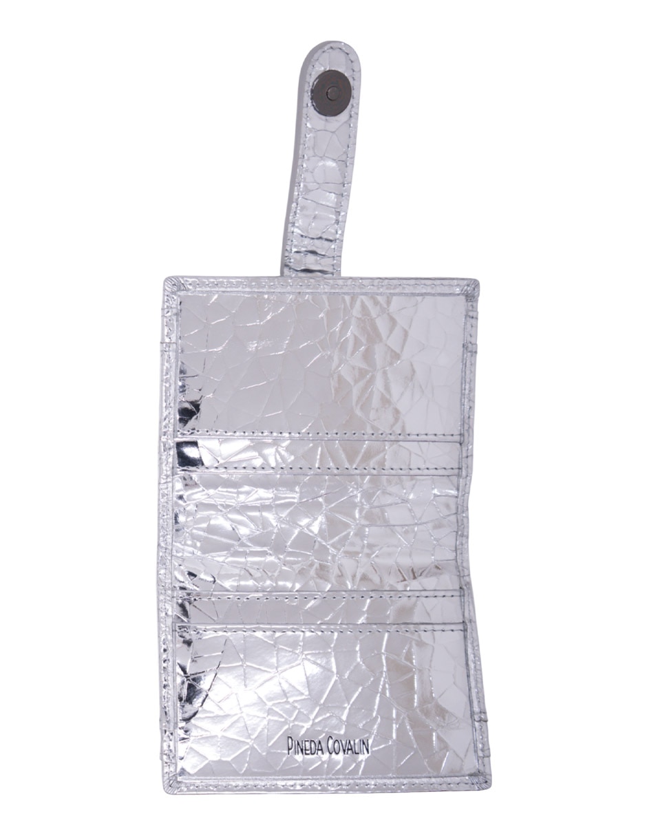 Tarjetero de piel Grabado Mariposa para mujer 2