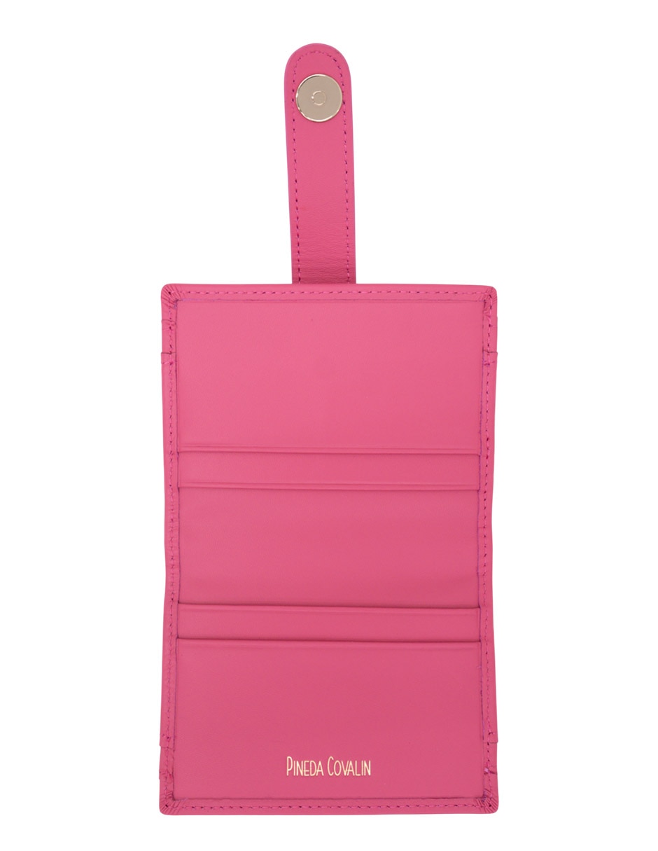Tarjetero de piel Grabado Mariposa para mujer 2