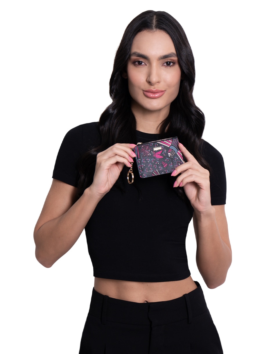 Tarjetero vinil colibrí para mujer 3