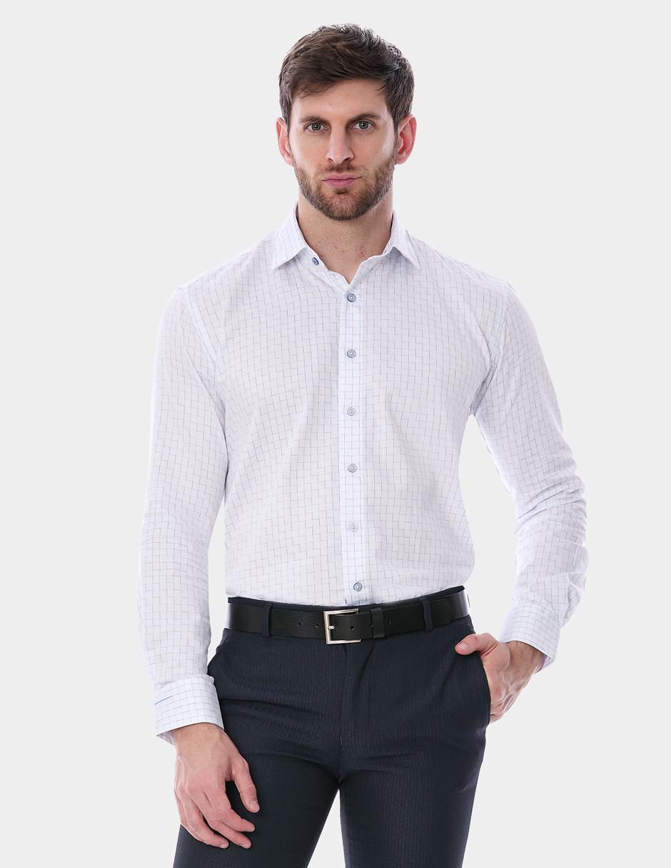 Camisa de vestir de algodón manga larga para hombre Camisa de vestir de algodón manga larga para hombre