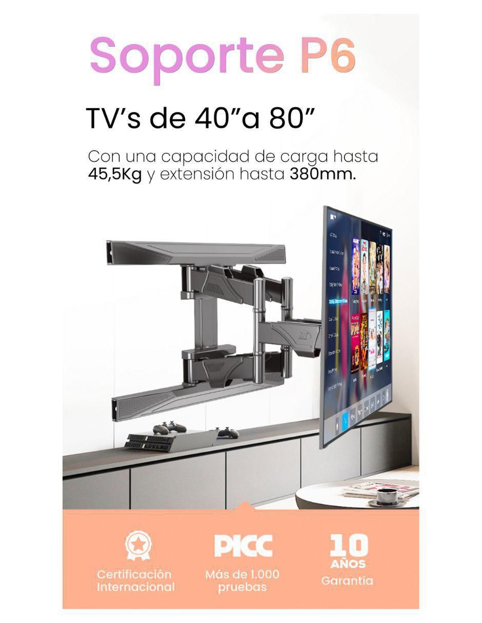 Soporte de pared North Bayou para pantalla inclinable 40 - 80 pulgadas