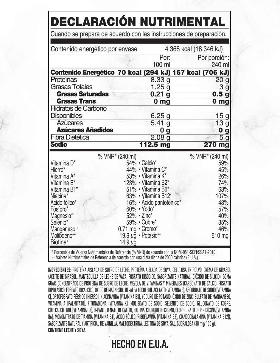 Bebida en polvo Malteada de vainilla Slimfast High Protein 676 g