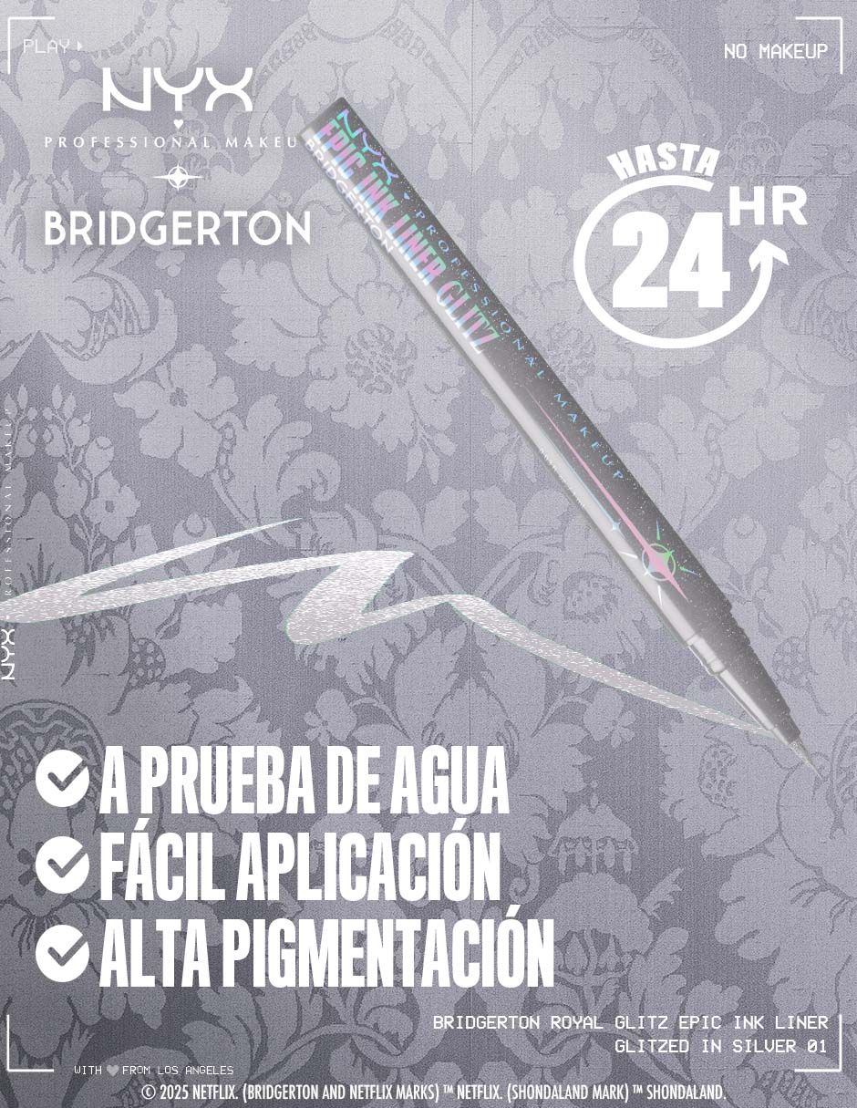 Delineador líquido para ojos metálico Nyx Professional Makeup bridgerton 25