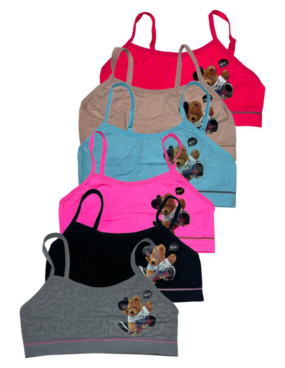 Top/corpiño set con 6 tops 'de' nylon 'para niña'