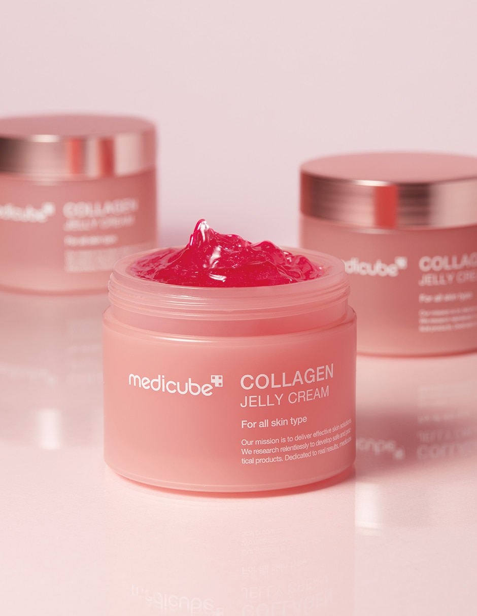 Crema facial recomendada para hidratar de día y noche collagen jelly cream Medicube triple collagen todo tipo de piel