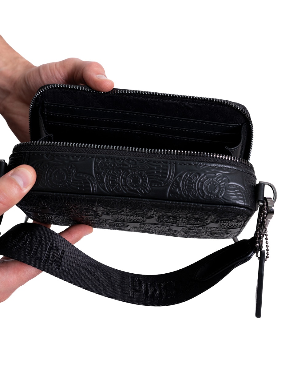 Set bolsa crossbody Tzompantli de piel para hombre 10