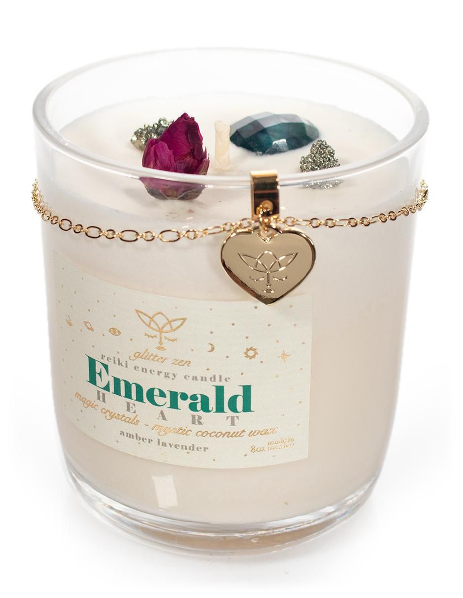 Vela Emerald Heart 1 pieza aroma ámbar
