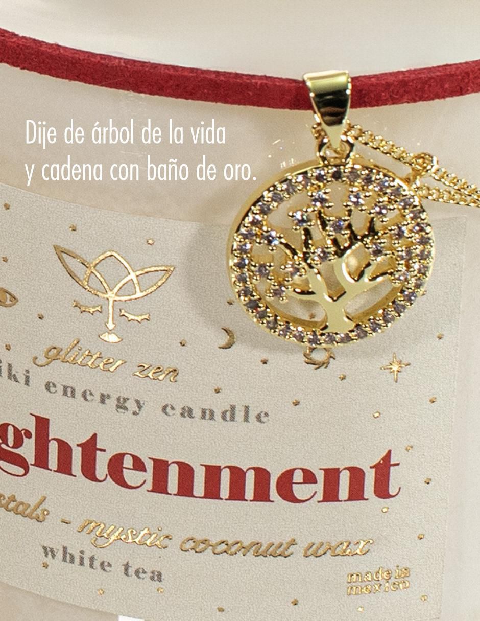 Vela Glitter Zen Enlightenment 1 pieza aroma té blanco y jengibre
