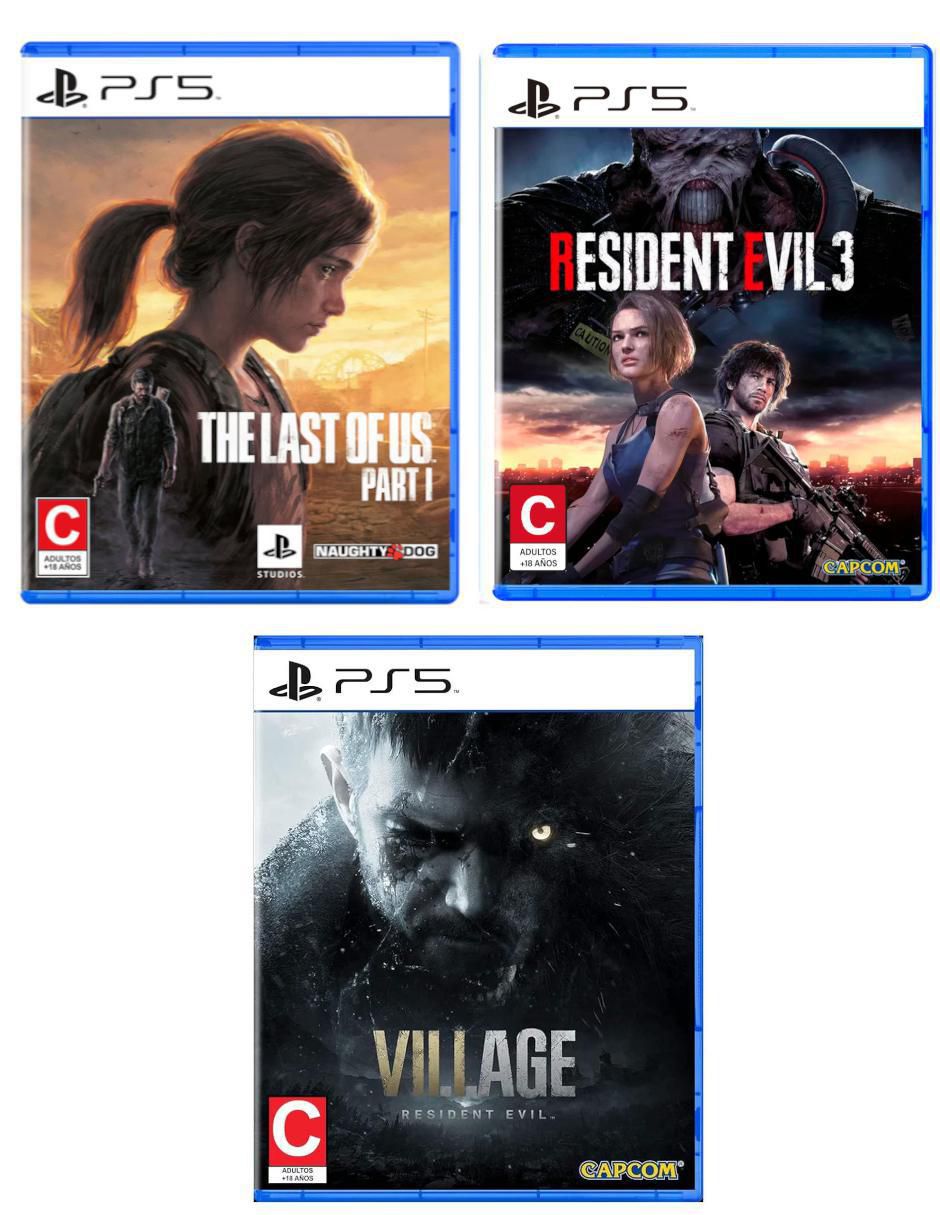 PLAYSTATION The Last Of Us Part I + Resident Evil 3 + Resident Evil Village Bundle para PS5 PlayStation