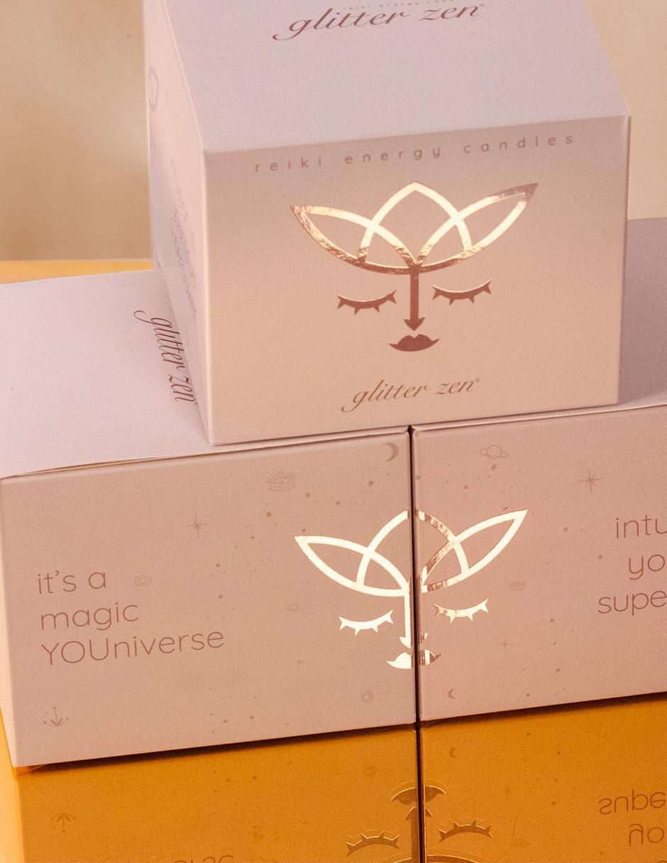 Vela Glitter Zen Protection 1 pieza aroma maderas finas