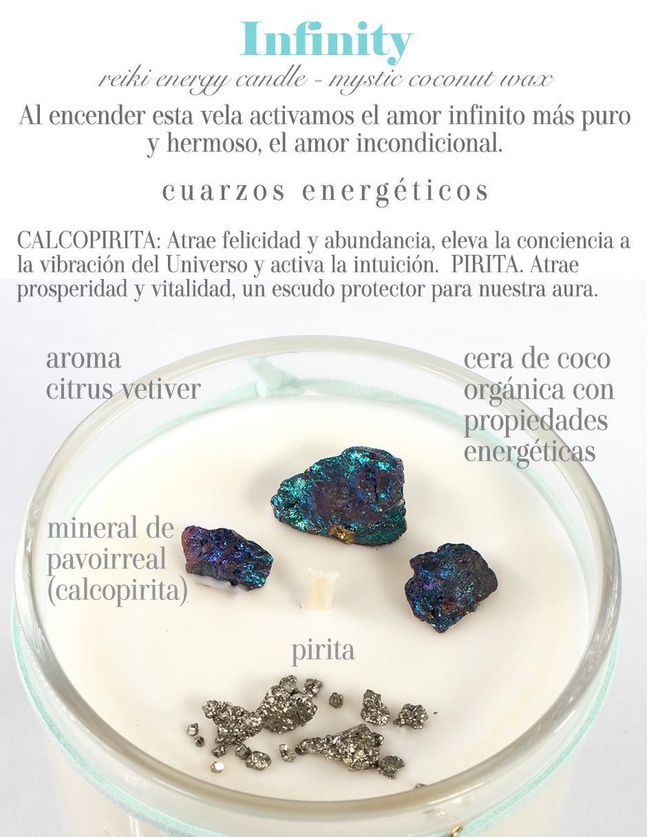 Vela Glitter Zen Infinity 1 pieza aroma cítricos y verbena